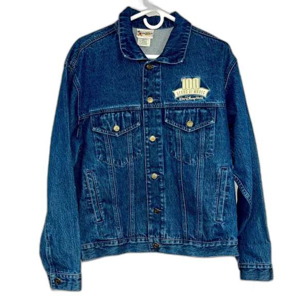 Walt Disney World 100 Years of Magic Embroidered Denim Jean Jacket Size Small - Picture 2 of 6